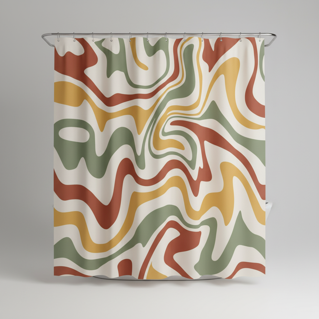 Spiral Pattern in 70s Retro Style - Bohemian Design