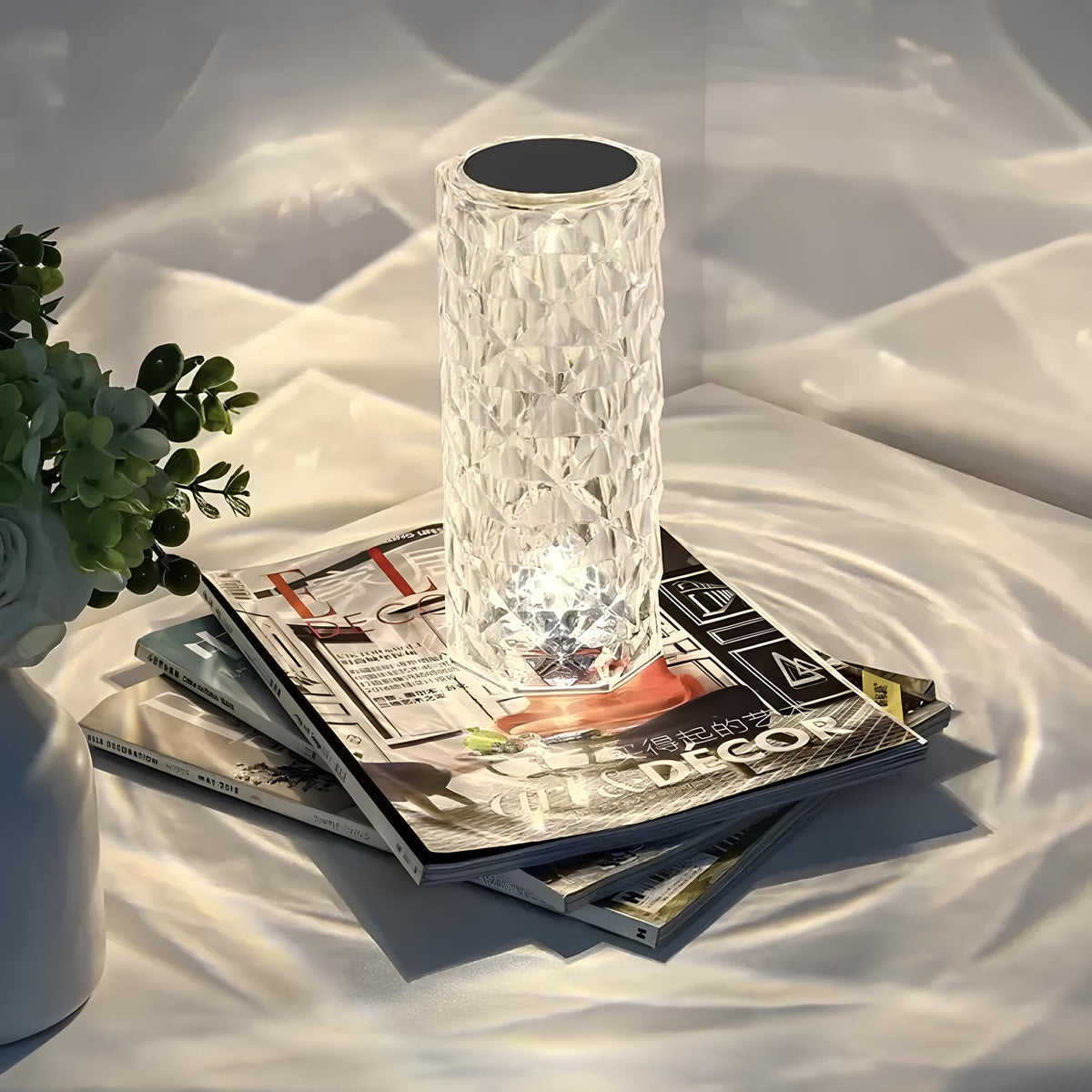 Touch-Controlled Crystal Night Lamp - Aurora Design
