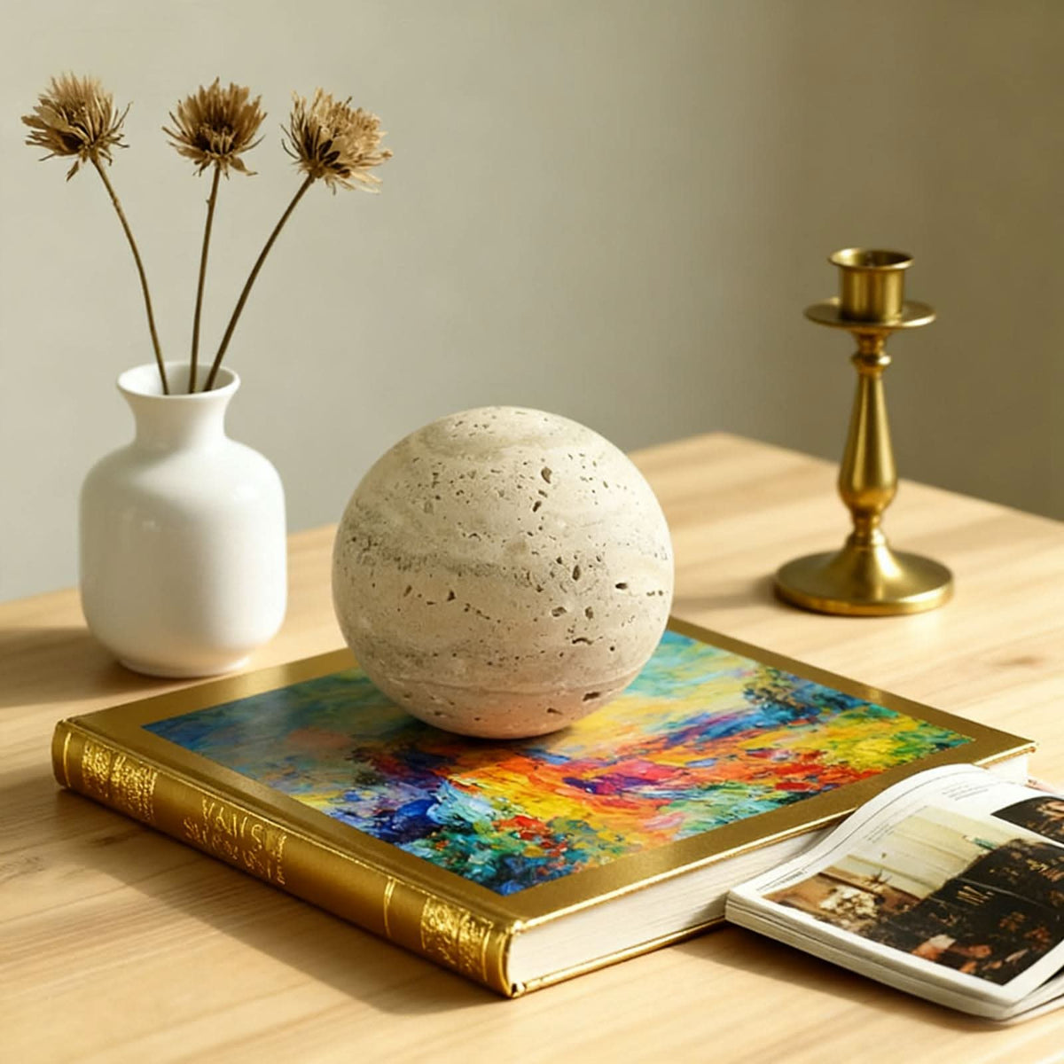 EleganceSphere – Handcrafted Natural Stone Decorative Orb