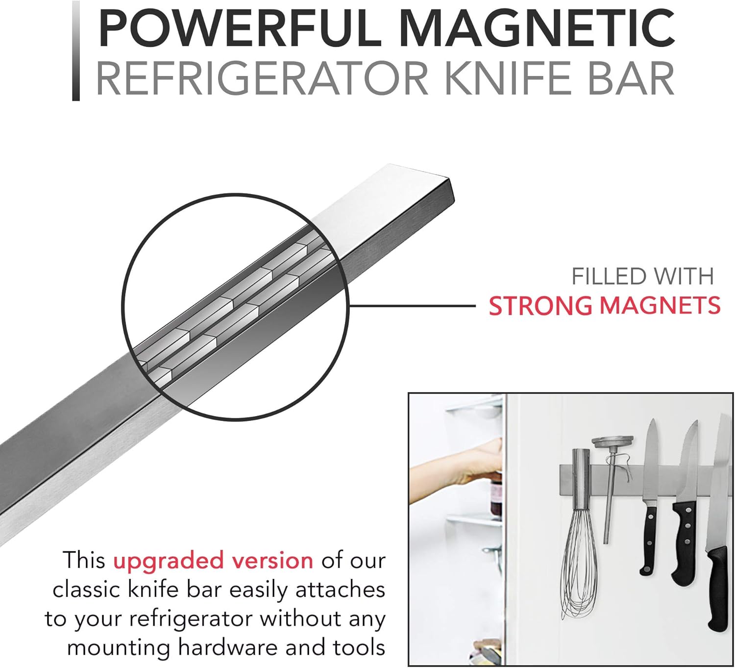 14-Inch Magnetic Tool Organizer for Kitchen and More