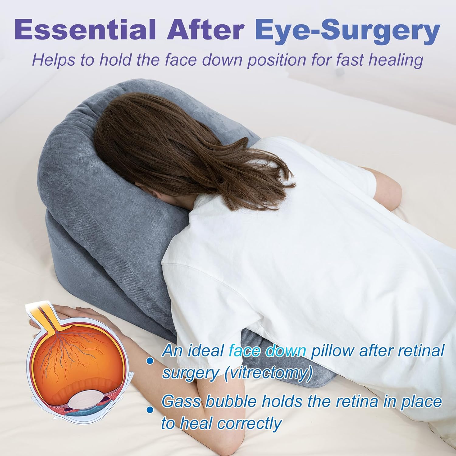 Post-Surgery Comfort Pillow for Stomach Sleepers