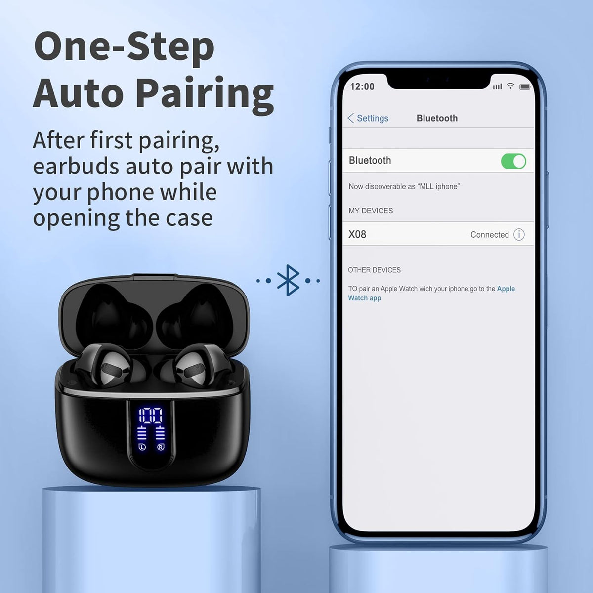 Wireless Audio Buds with Portable Charging Case