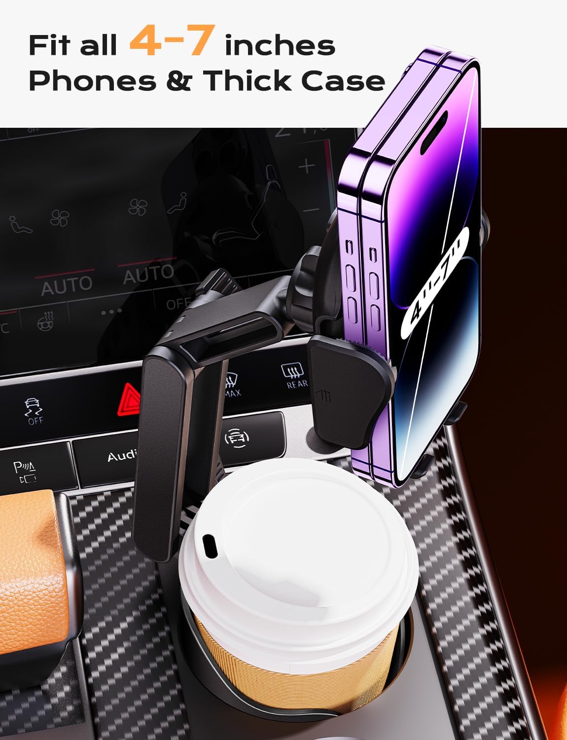 Versatile Car Cup Holder Phone Mount