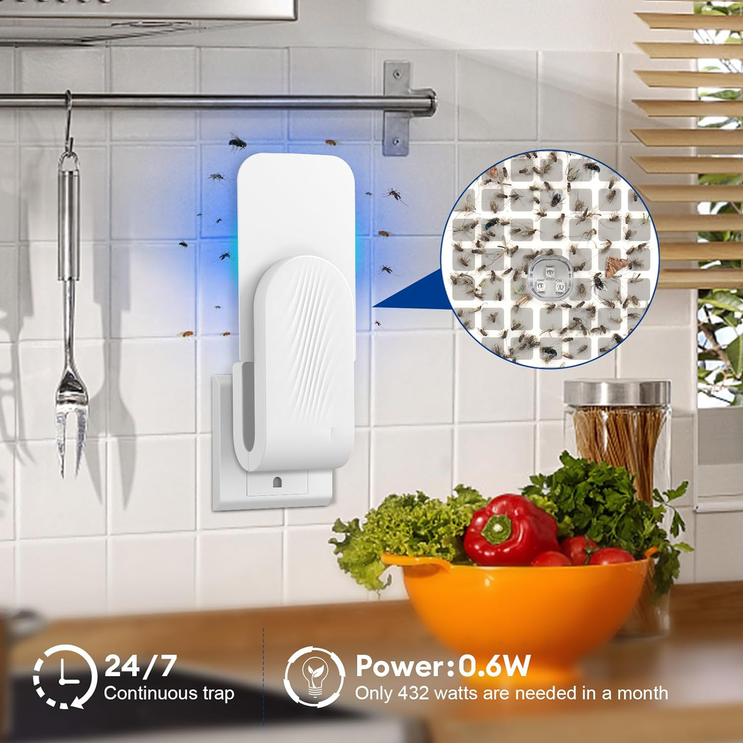Quiet Insect Catcher for Indoor Spaces