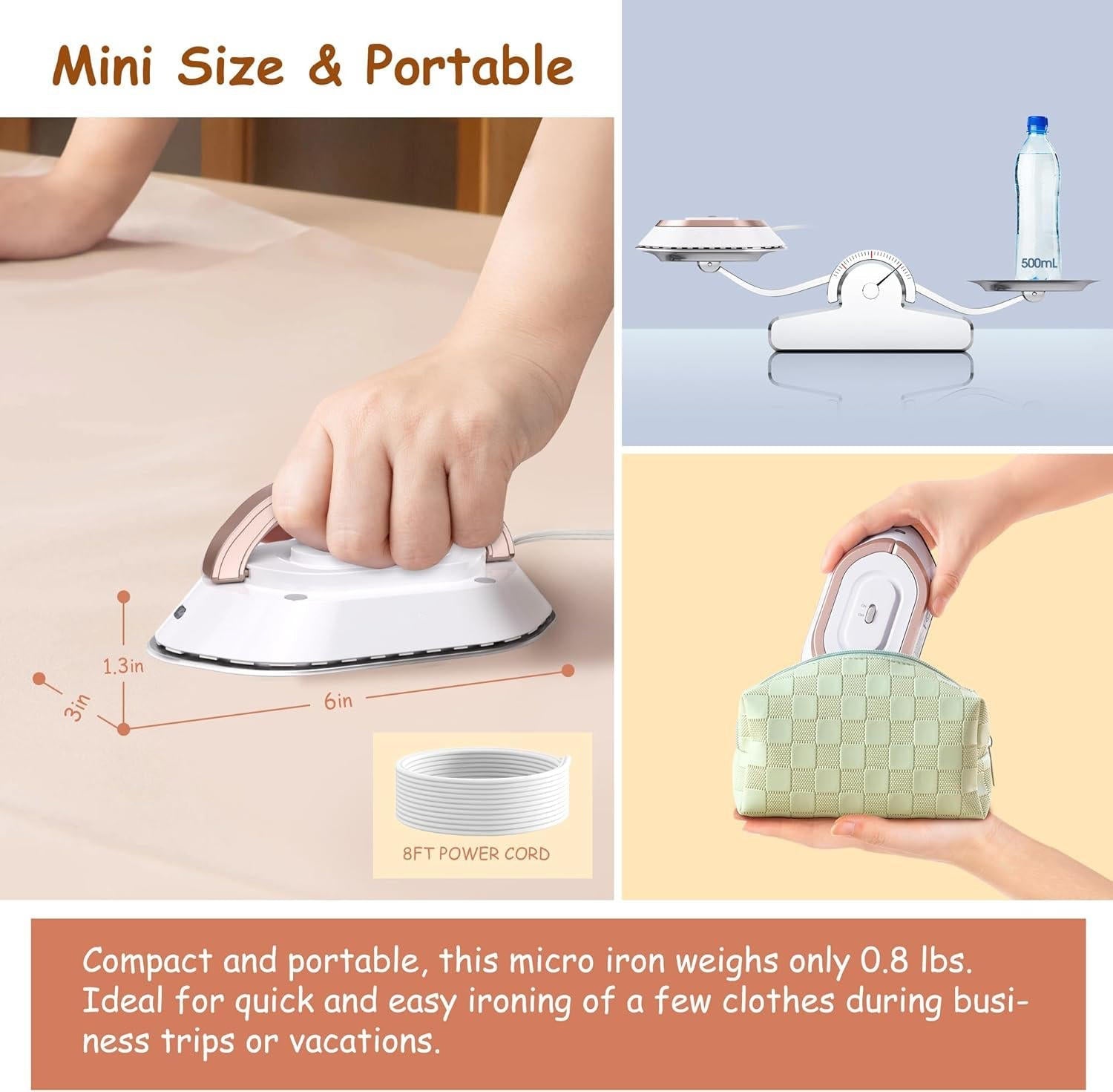 Compact Travel Steamer for Effortless Wrinkle Removal