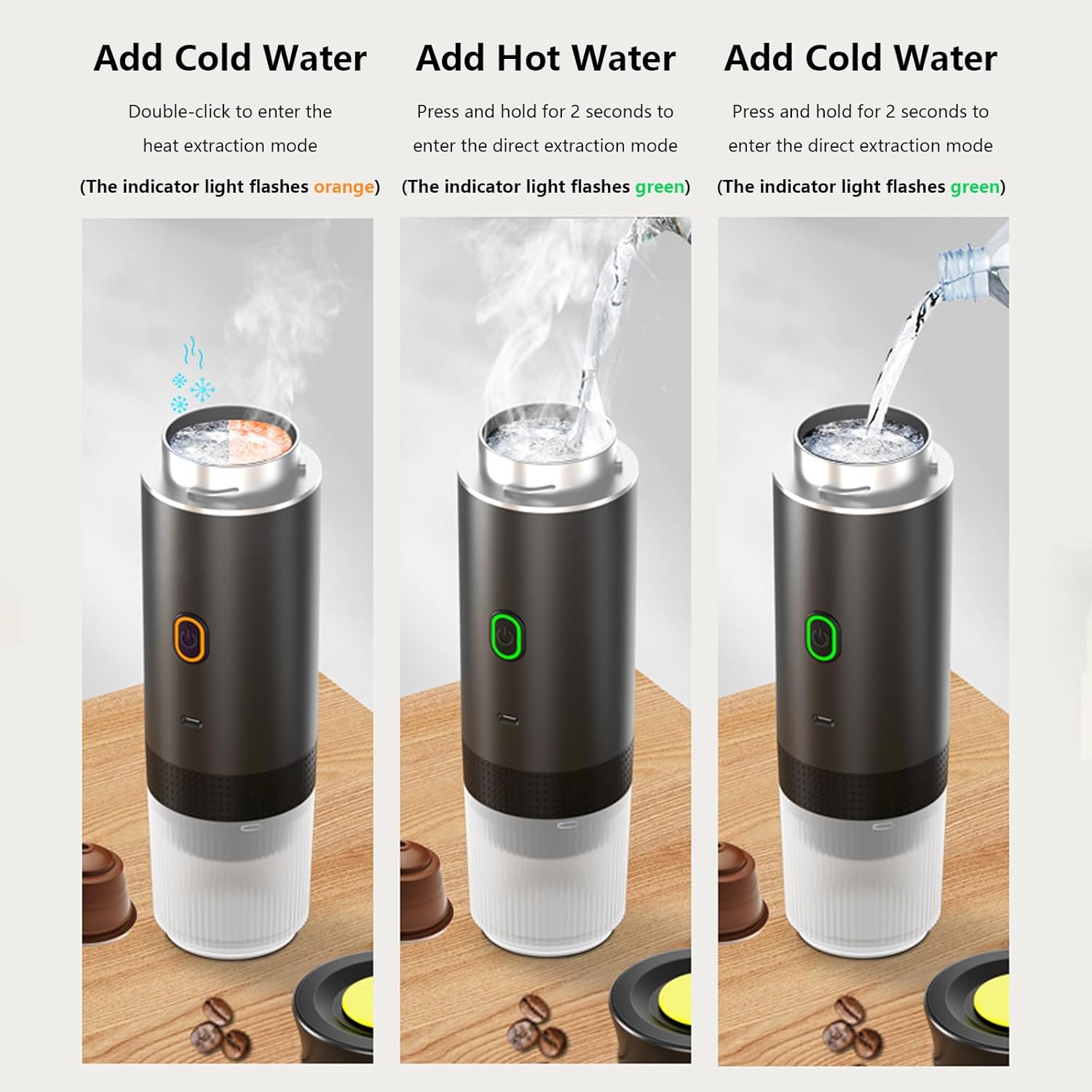Rechargeable Battery Espresso Maker – 3-in-1 Portable Machine