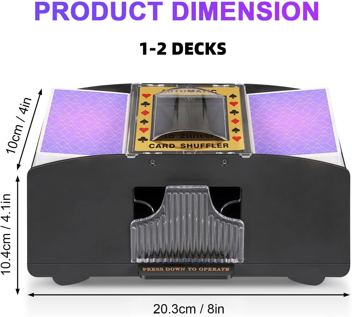 Effortless Card Shuffling Device with Versatile Power Options