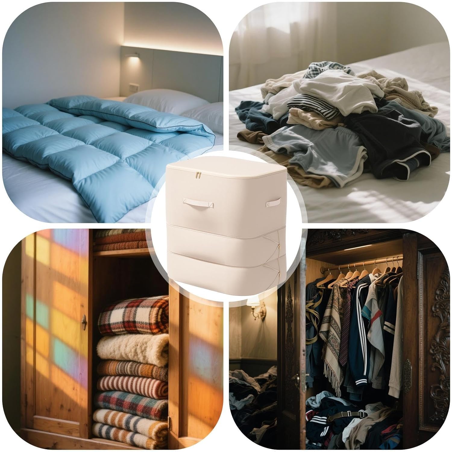 Dustproof Duvet Storage Bag with Self-Compression – Large Size
