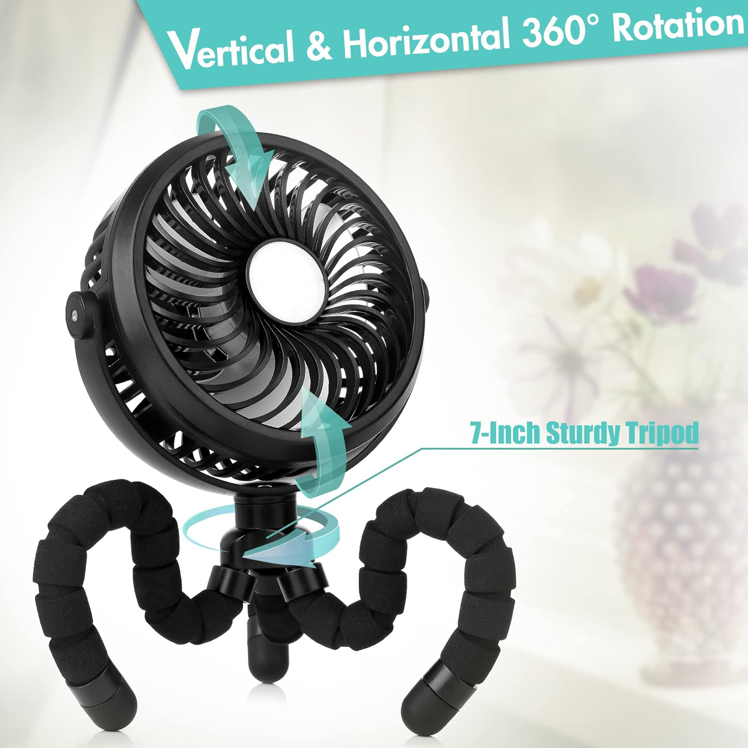 Compact Cooling Fan for Strollers and Baby Gear