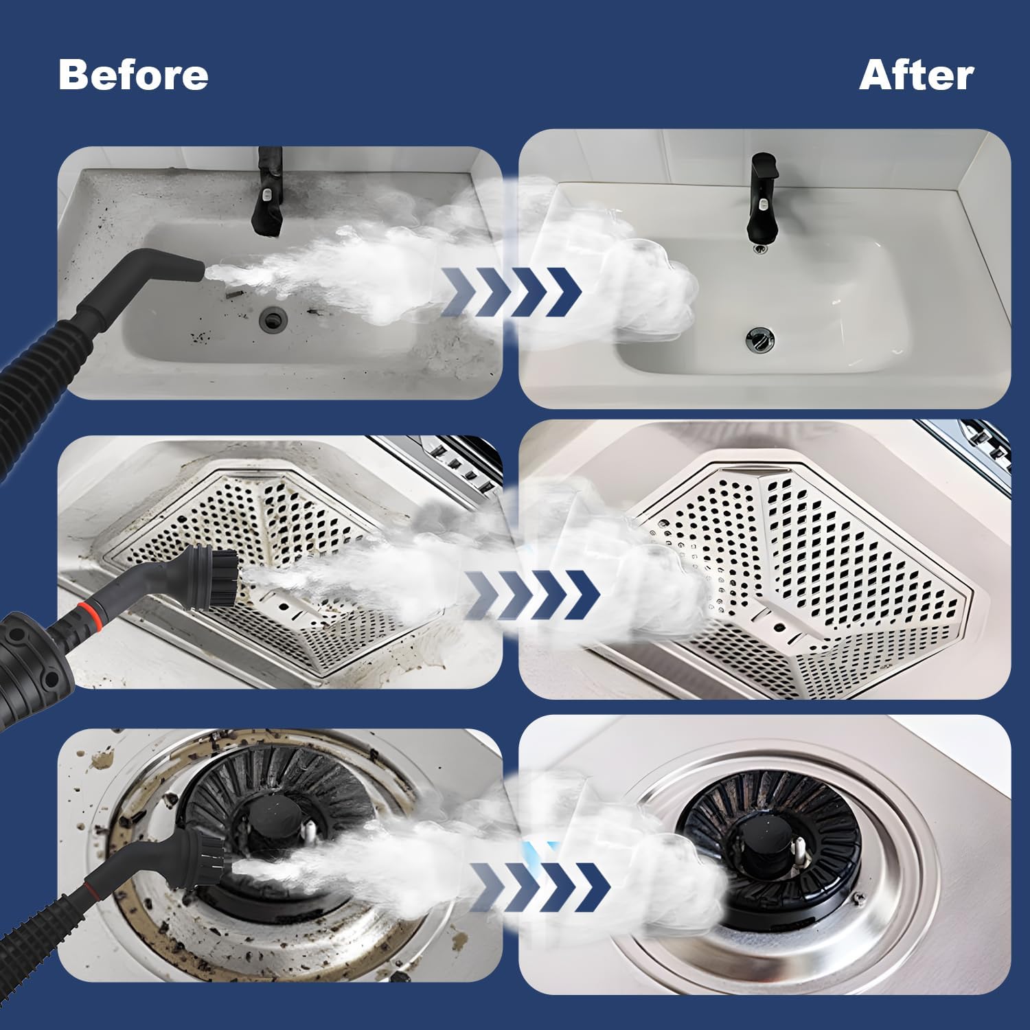 Handheld Steam Cleaner with High Pressure and 9 Accessories Set