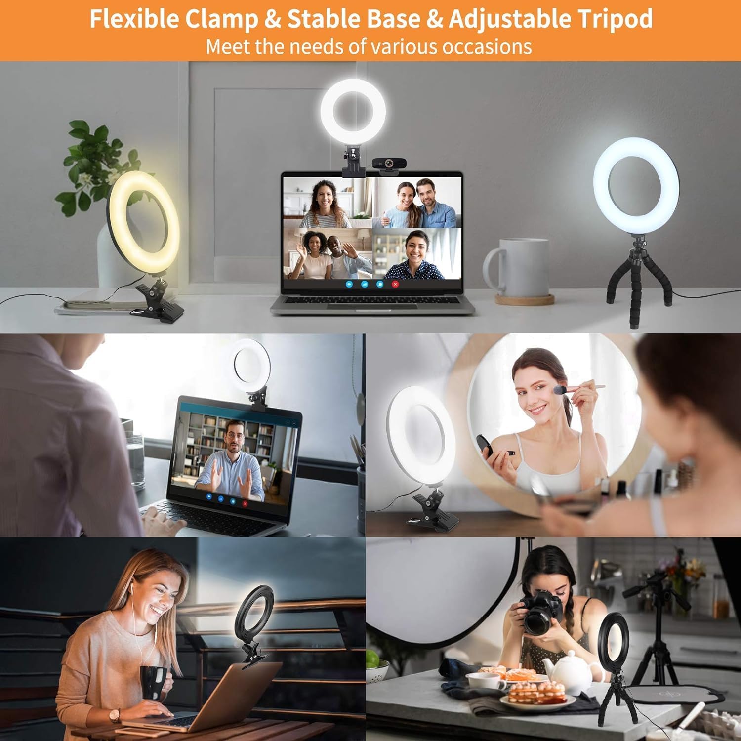 Enhance Your Video Calls with Adjustable Ring Light