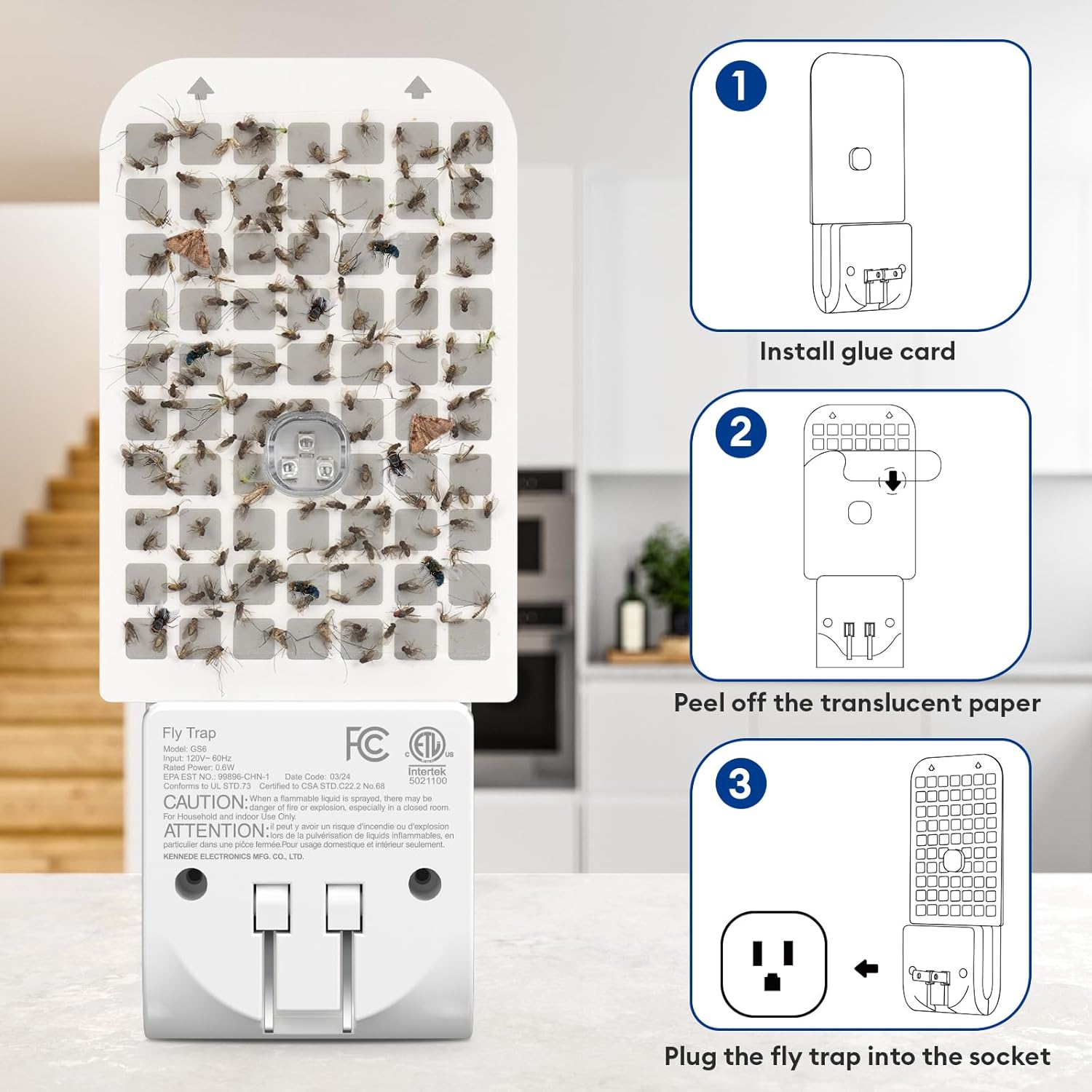 Quiet Insect Catcher for Indoor Spaces