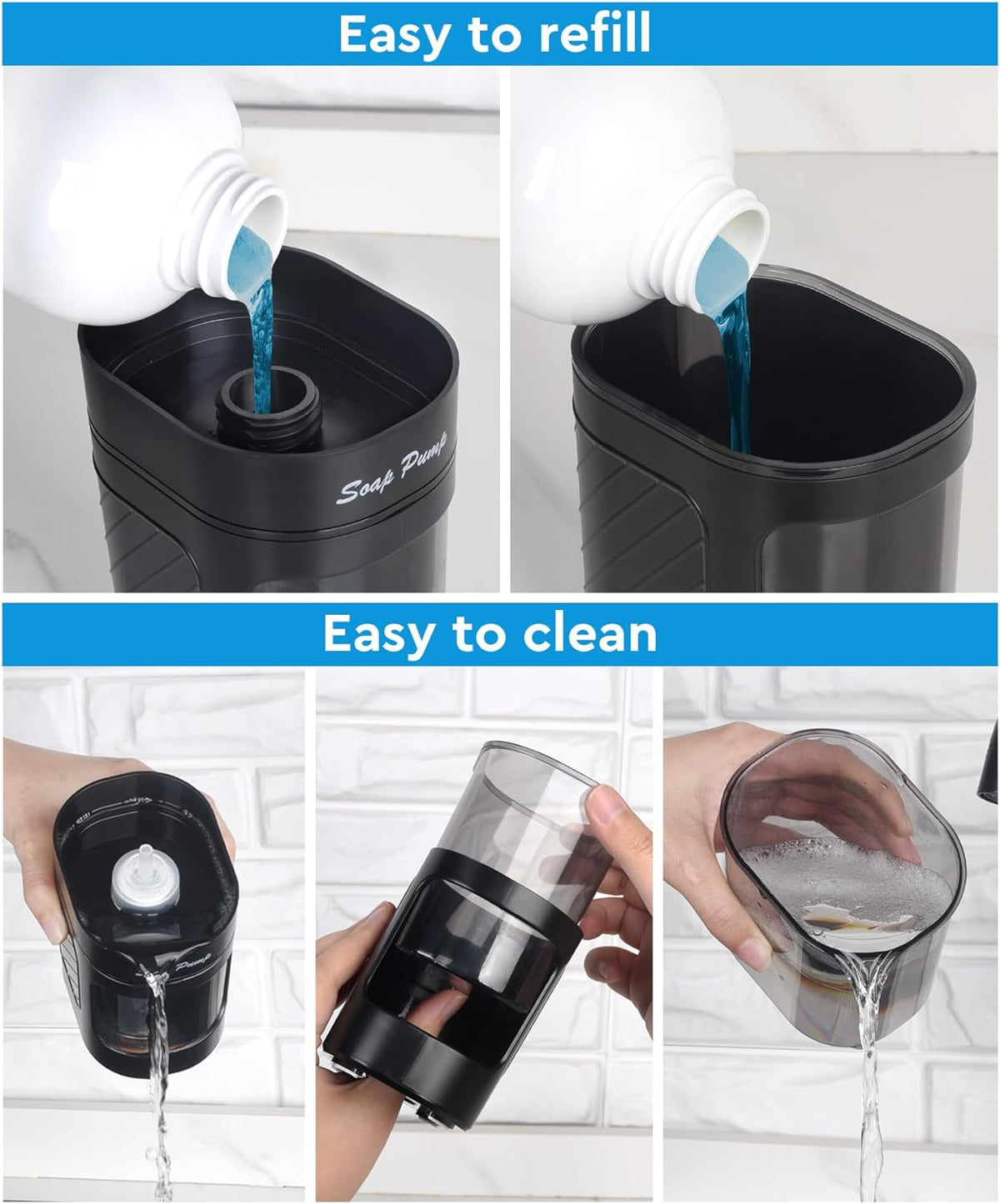 Effortless Soap Dispenser with Sponge Holder