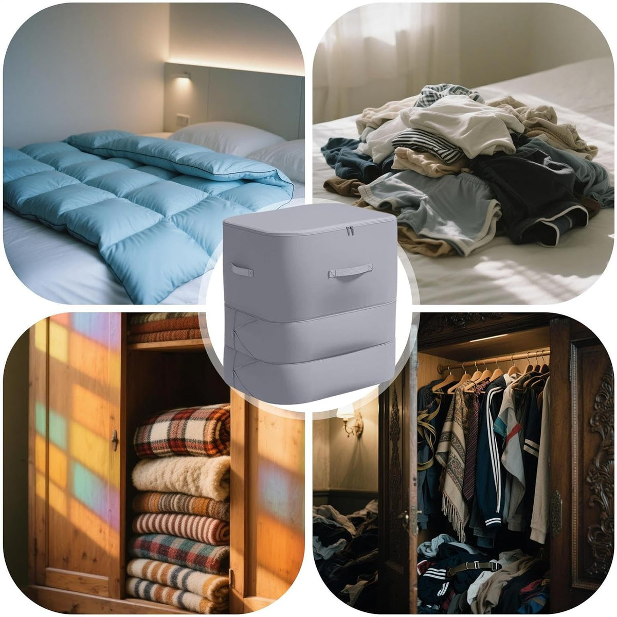 Dustproof Duvet Storage Bag with Self-Compression – Large Size
