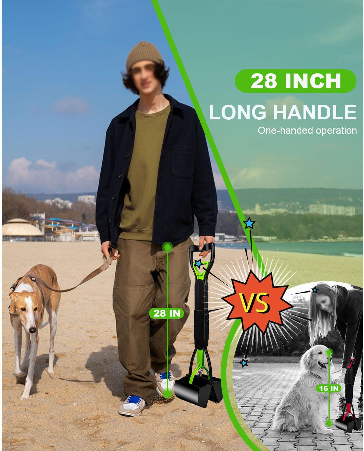 Effortless Pet Waste Picker with Extended Handle