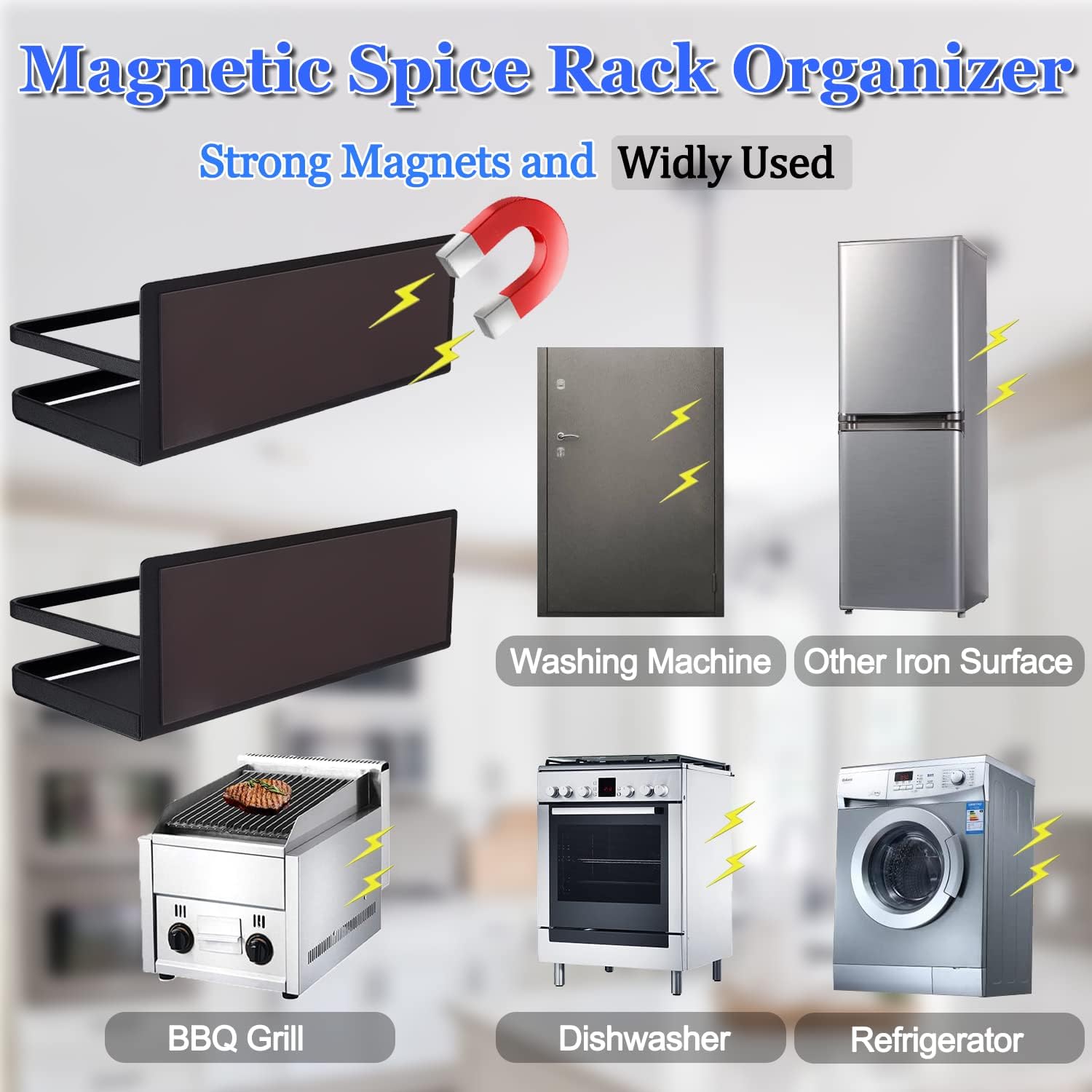 Magnetic Spice Rack Set – No Drilling Required