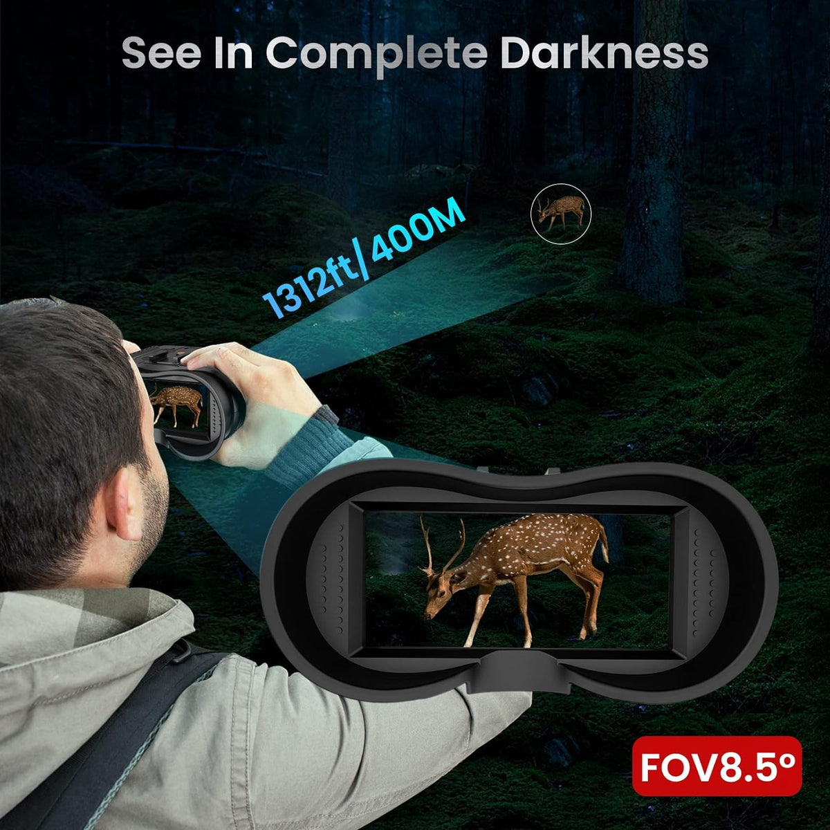 Immersive 3D Night Vision Binoculars with Built-in Camera