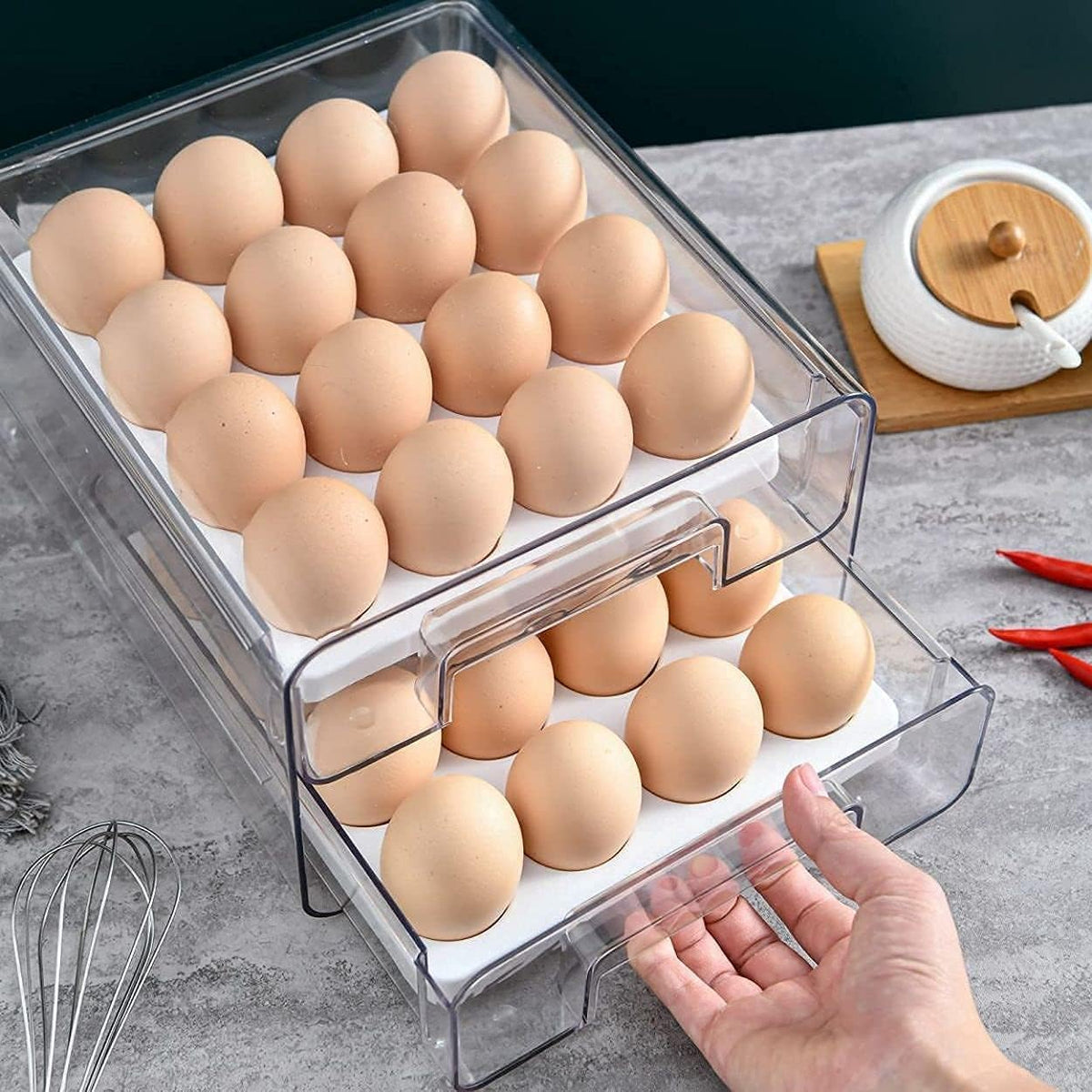 Space-Saving Egg Storage Solution for Your Refrigerator