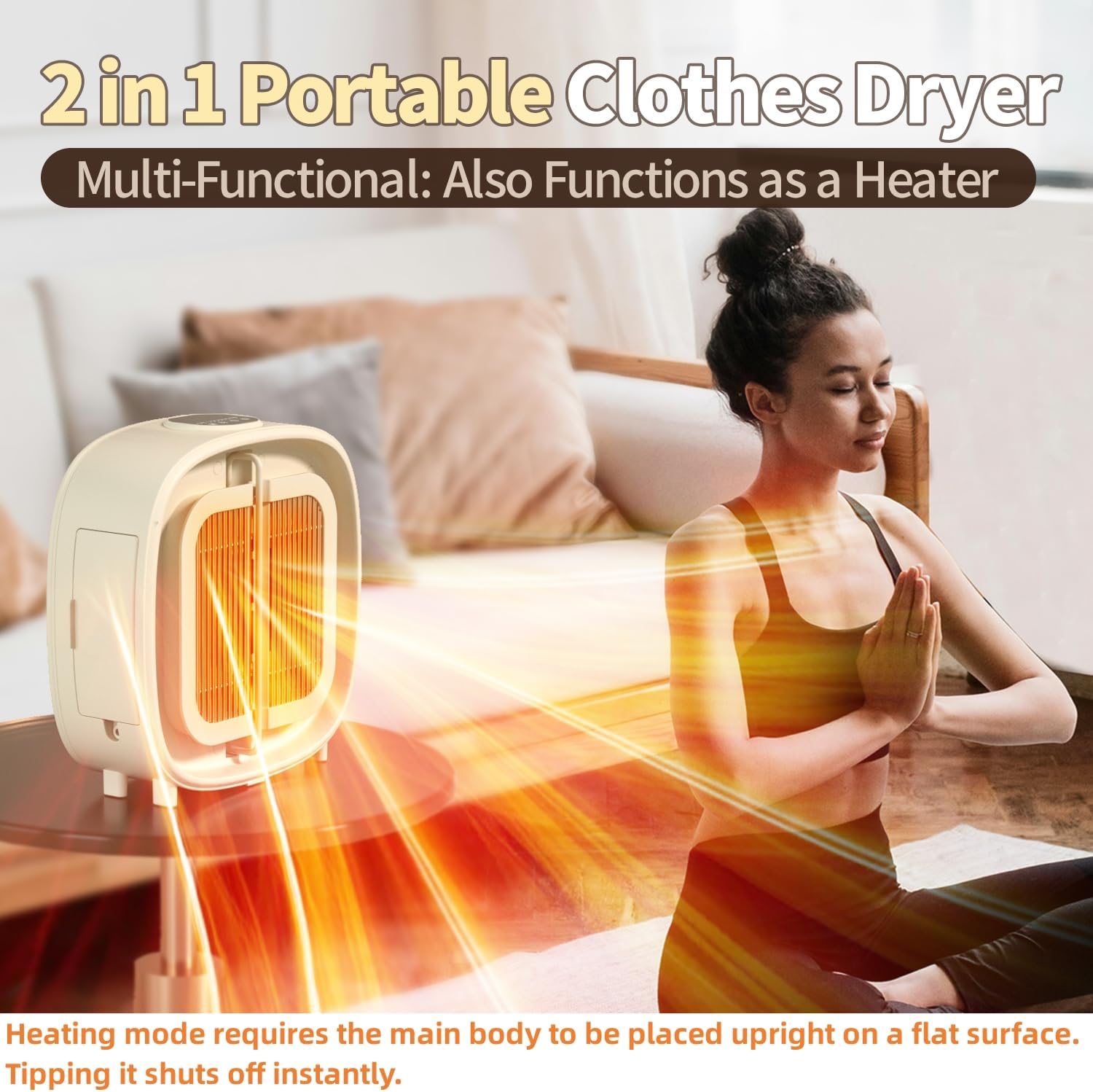 Compact Dual-Function Clothes Dryer & Heater