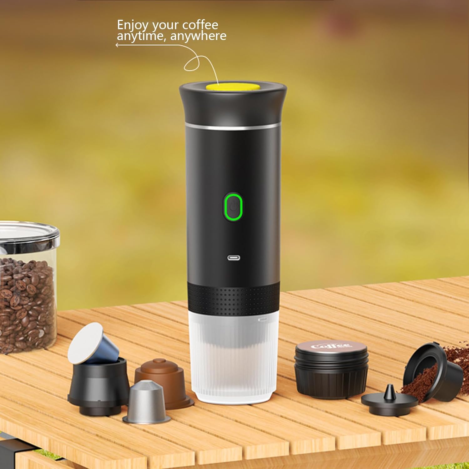 Rechargeable Battery Espresso Maker – 3-in-1 Portable Machine