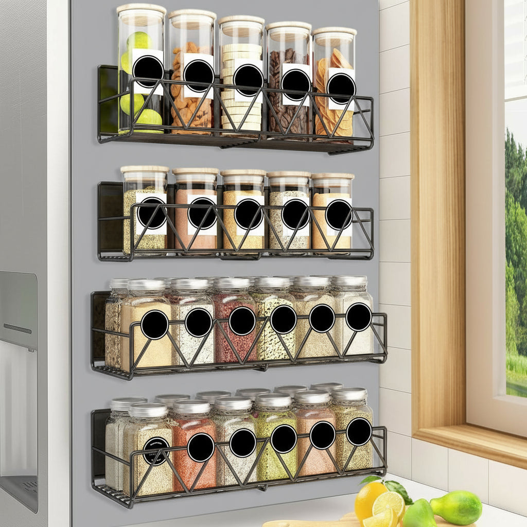 Magnetic Spice Rack Set – No Drilling Required