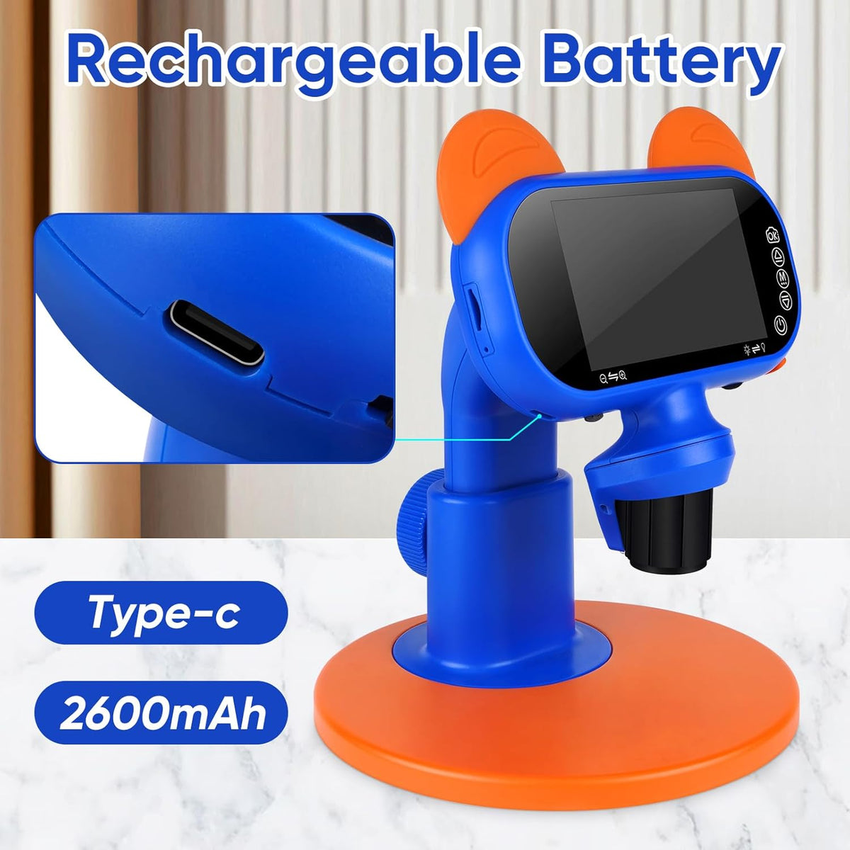 Compact Exploratory Digital Microscope with HD Display