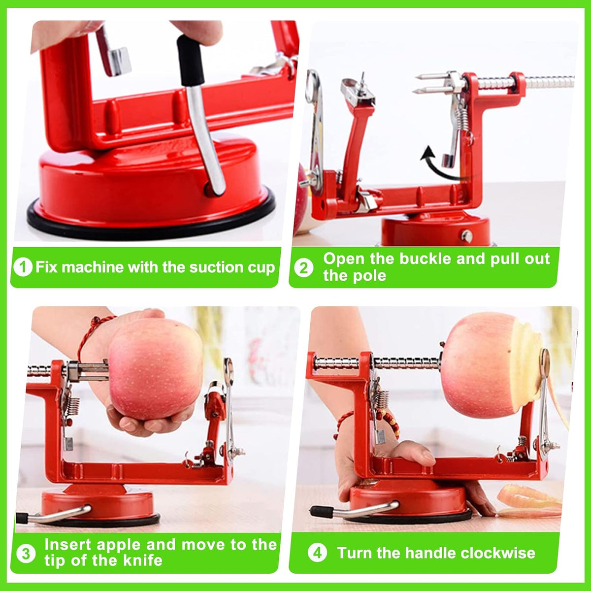 Effortless Fruit Peeler, Corer & Slicer