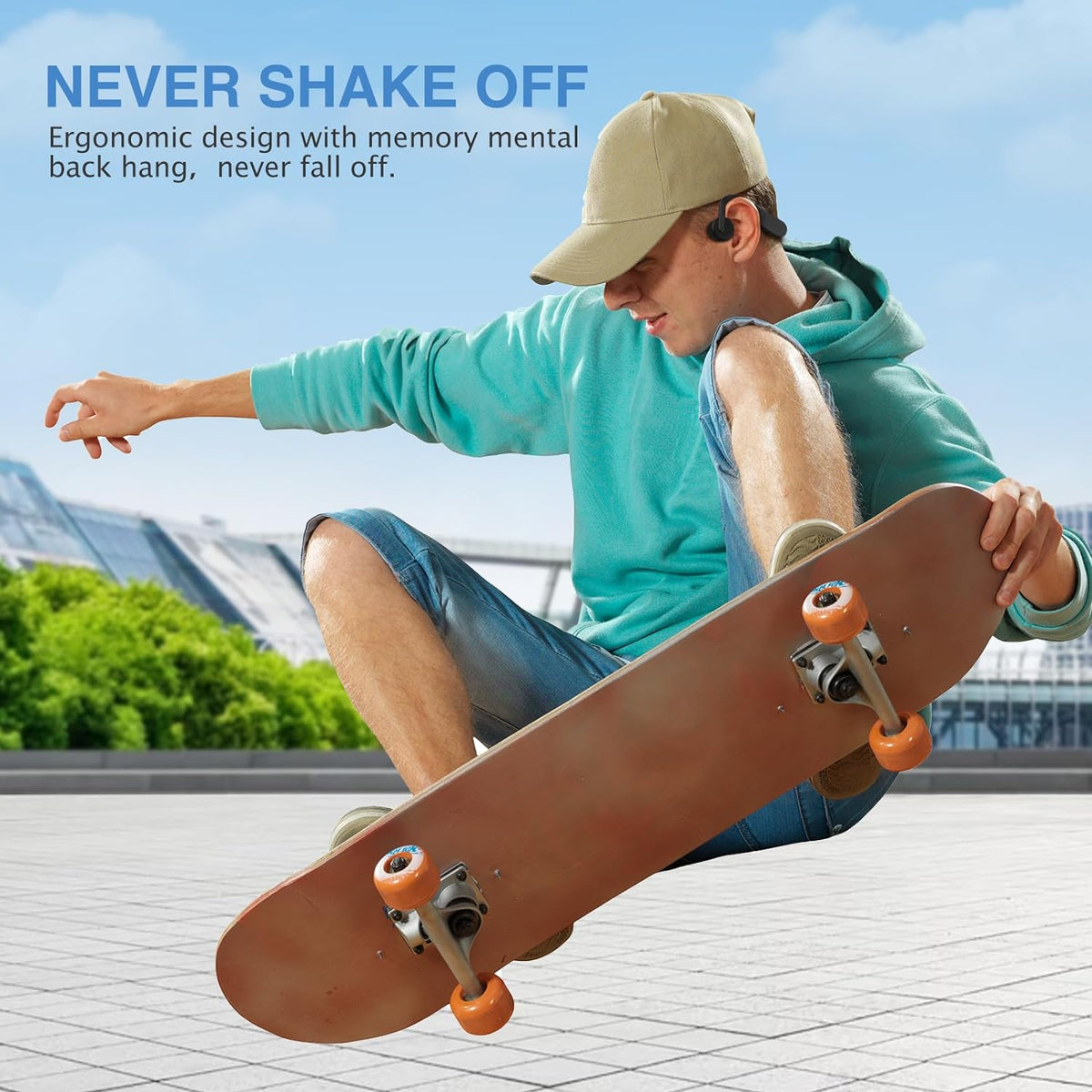 Wireless Open-Ear Audio Headset with Bone Conduction Technology