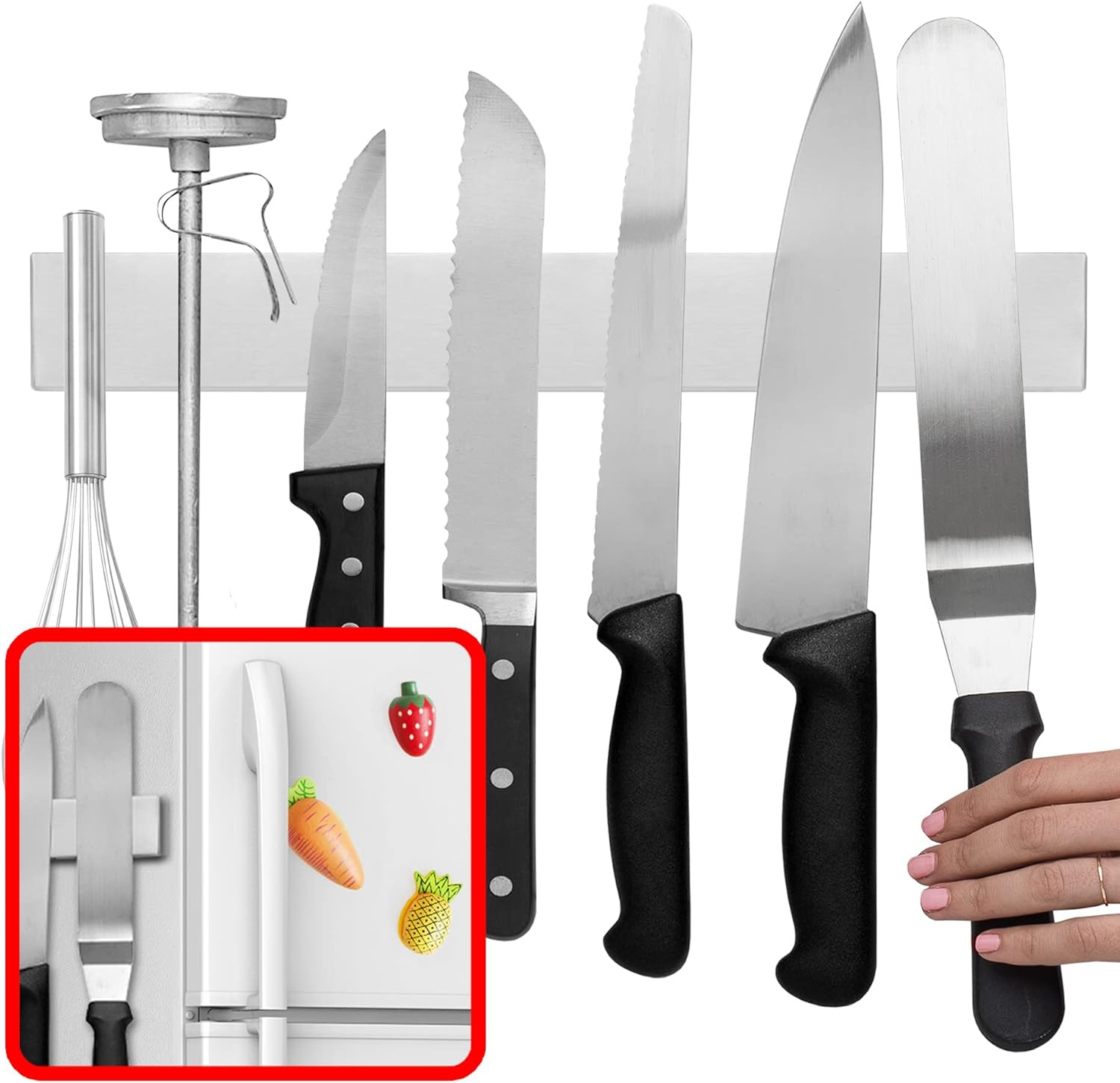 14-Inch Magnetic Tool Organizer for Kitchen and More