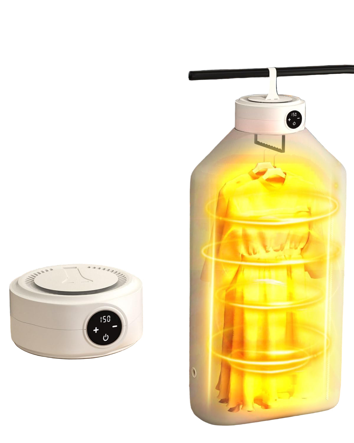 Compact Clothes Dryer with Collapsible Bag for Limited Spaces