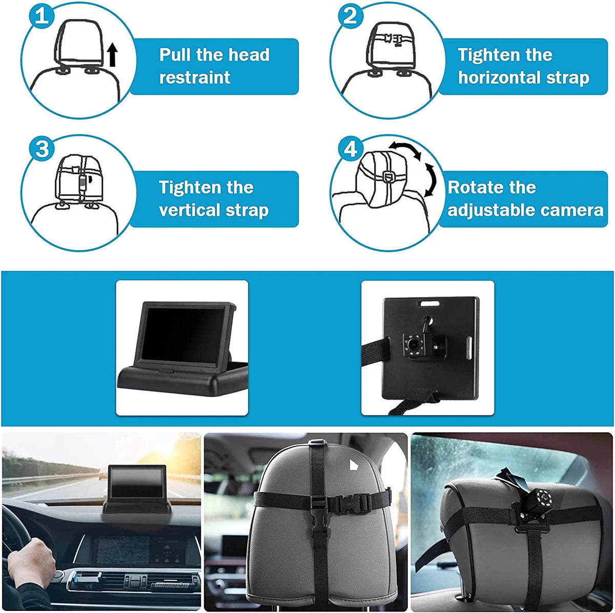 Smart Baby Car Monitor with Night Vision