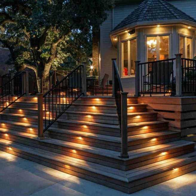 Stairway Lighting Powered by Solar Energy