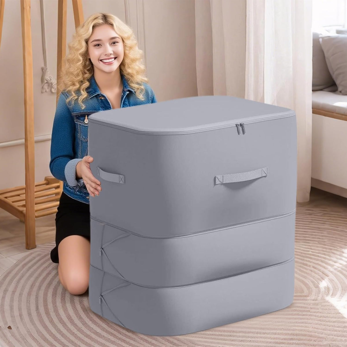 Dustproof Duvet Storage Bag with Self-Compression – Large Size
