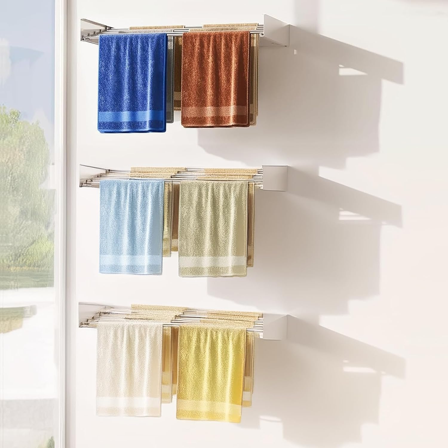 Foldable Wall-Mounted Clothes Dryer – Space-Saving Airer