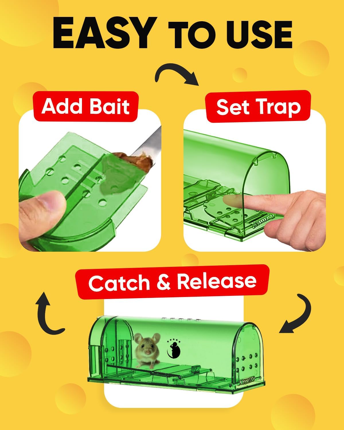 Humane Mouse Capture System - 4 Pack