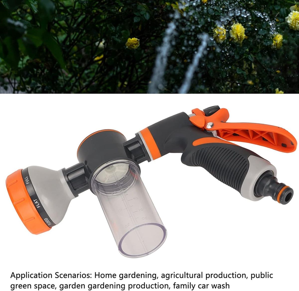 High-Pressure Handheld Shower with 8 Watering Foam Spray Modes