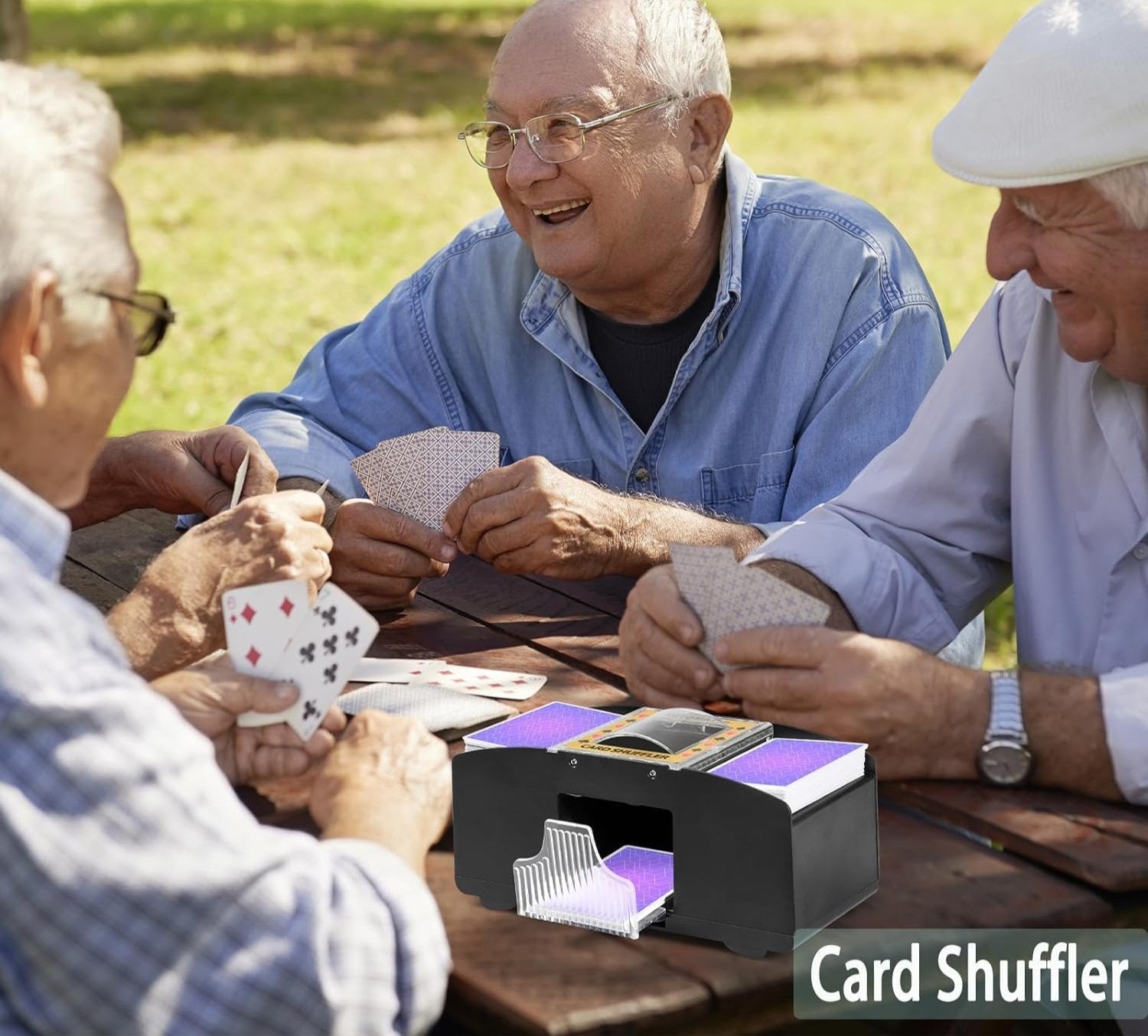 Effortless Card Shuffling Device with Versatile Power Options