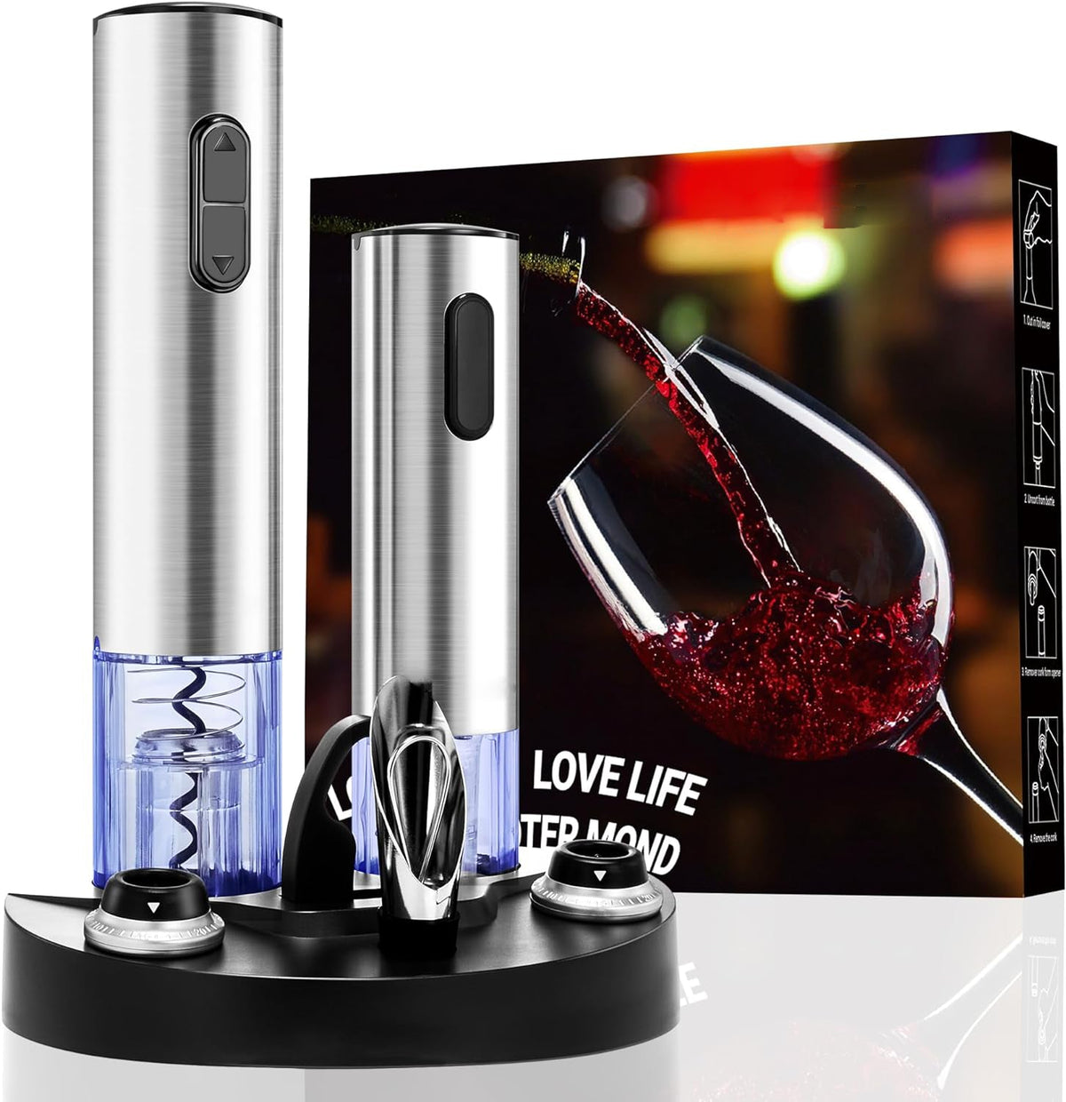 Effortless Wine Opener Set with Air-Sealing Preserver and Foil Cutter