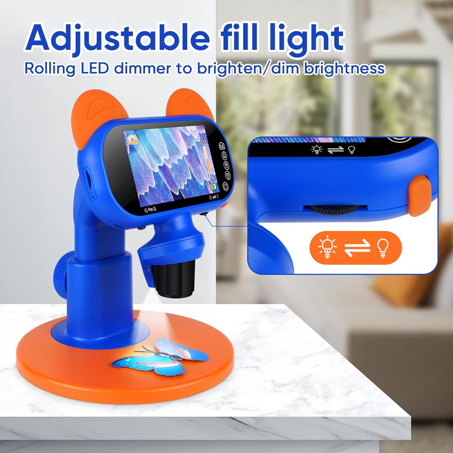 Compact Exploratory Digital Microscope with HD Display