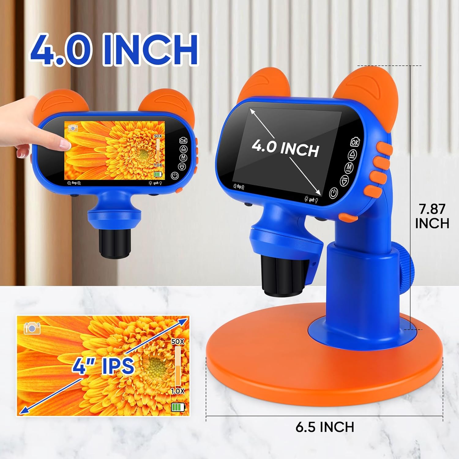 Compact Exploratory Digital Microscope with HD Display