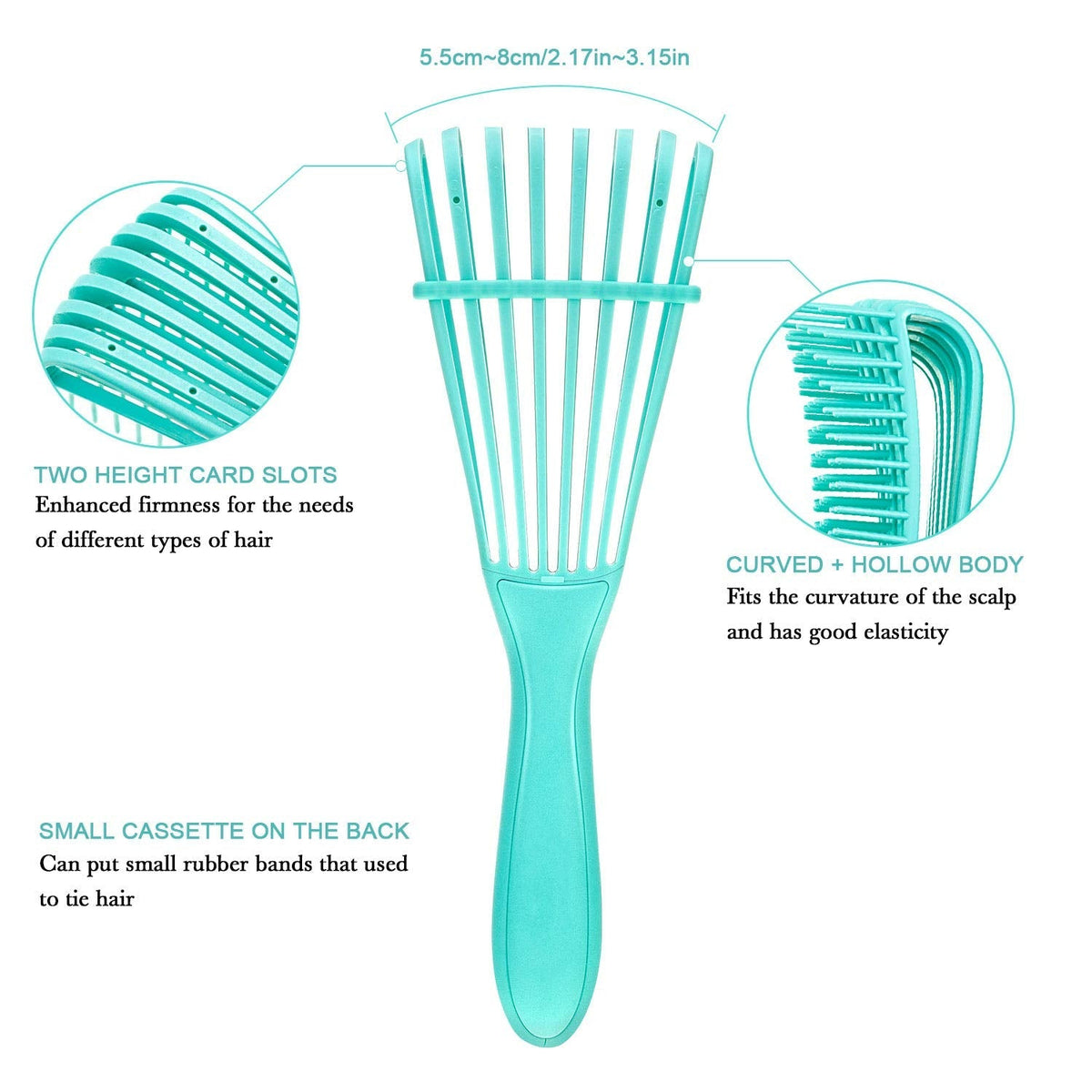Pair of Effortless Detangling Brushes for Textured Hair
