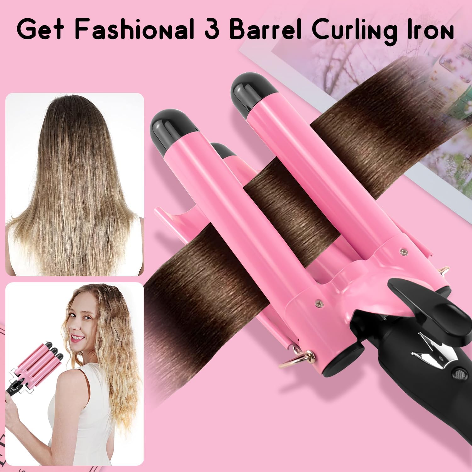 Triple Barrel Wave Maker for Effortless Curls