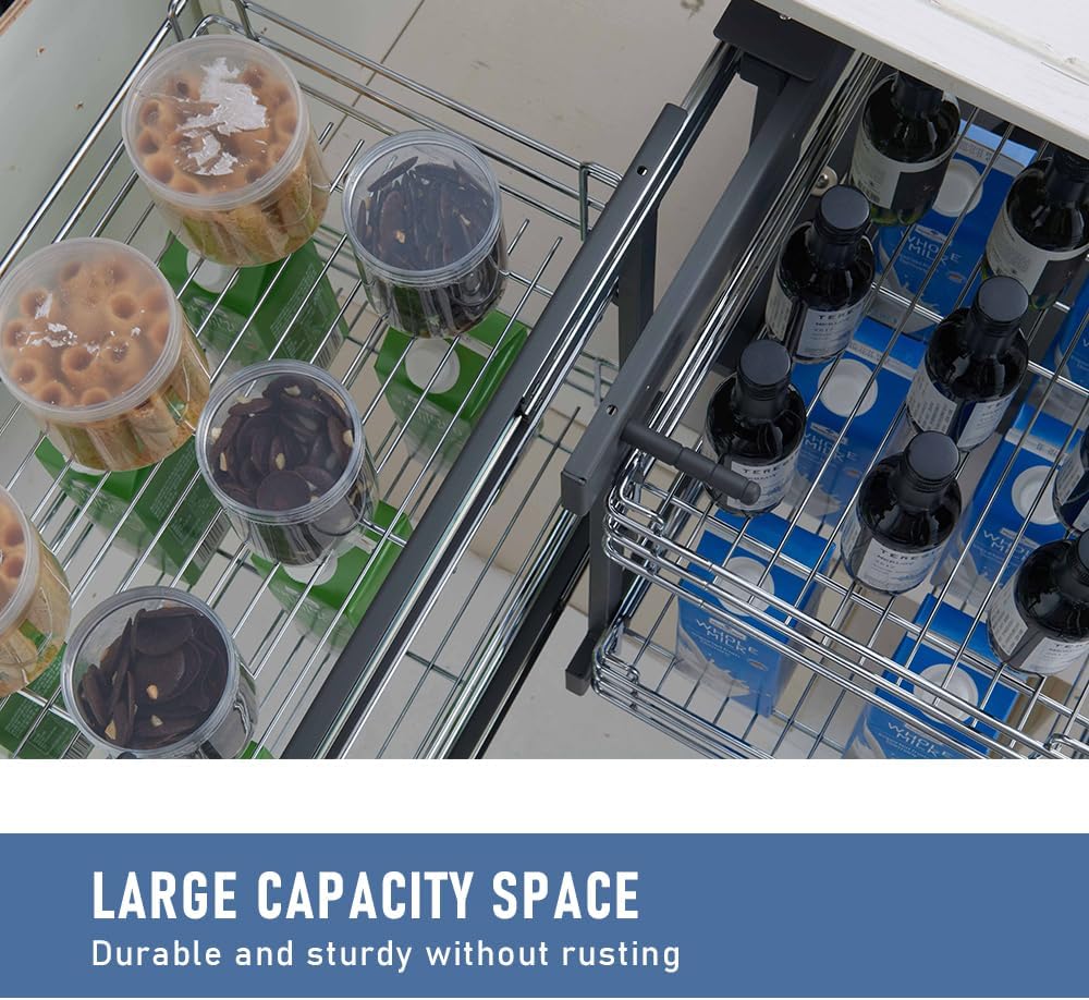 Pull-Out Shelf for Blind Corner Cabinets – Durable Carbon Steel Design