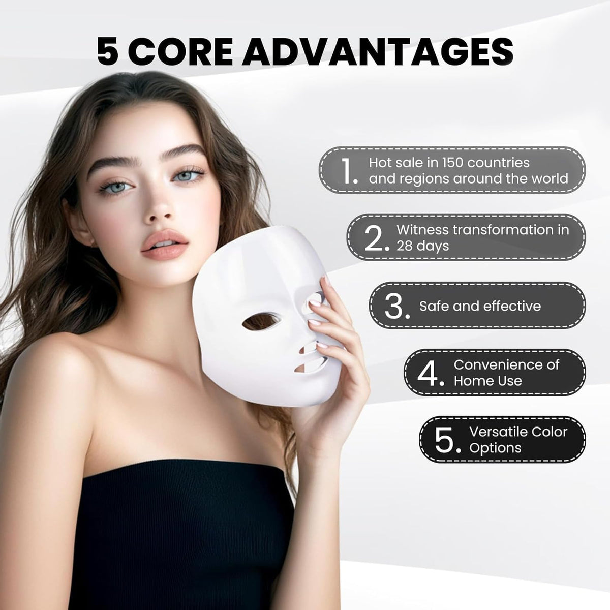 SpaGlow LED Facial Treatment Mask