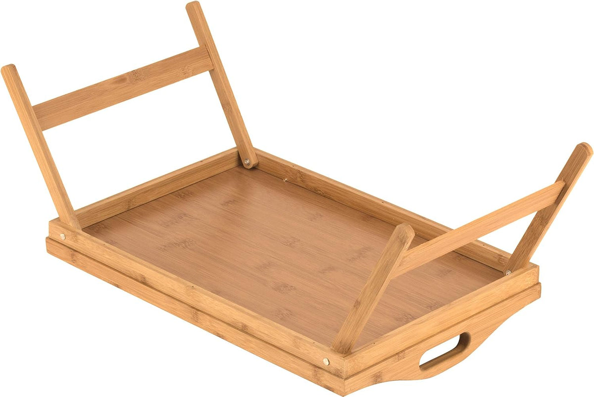 Versatile Bamboo Lap Tray with Foldable Legs