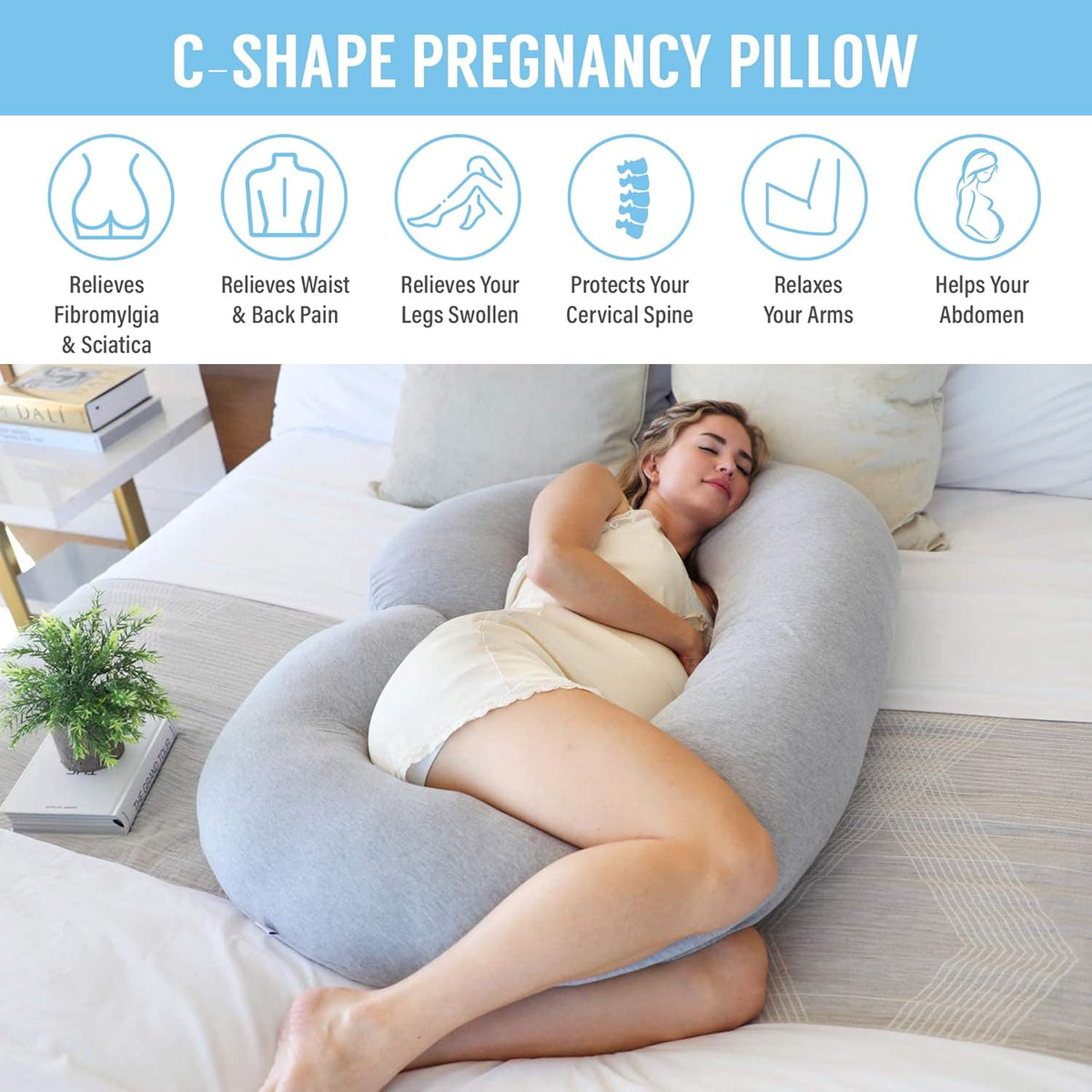 Curved Comfort Full-Body Support Pillow