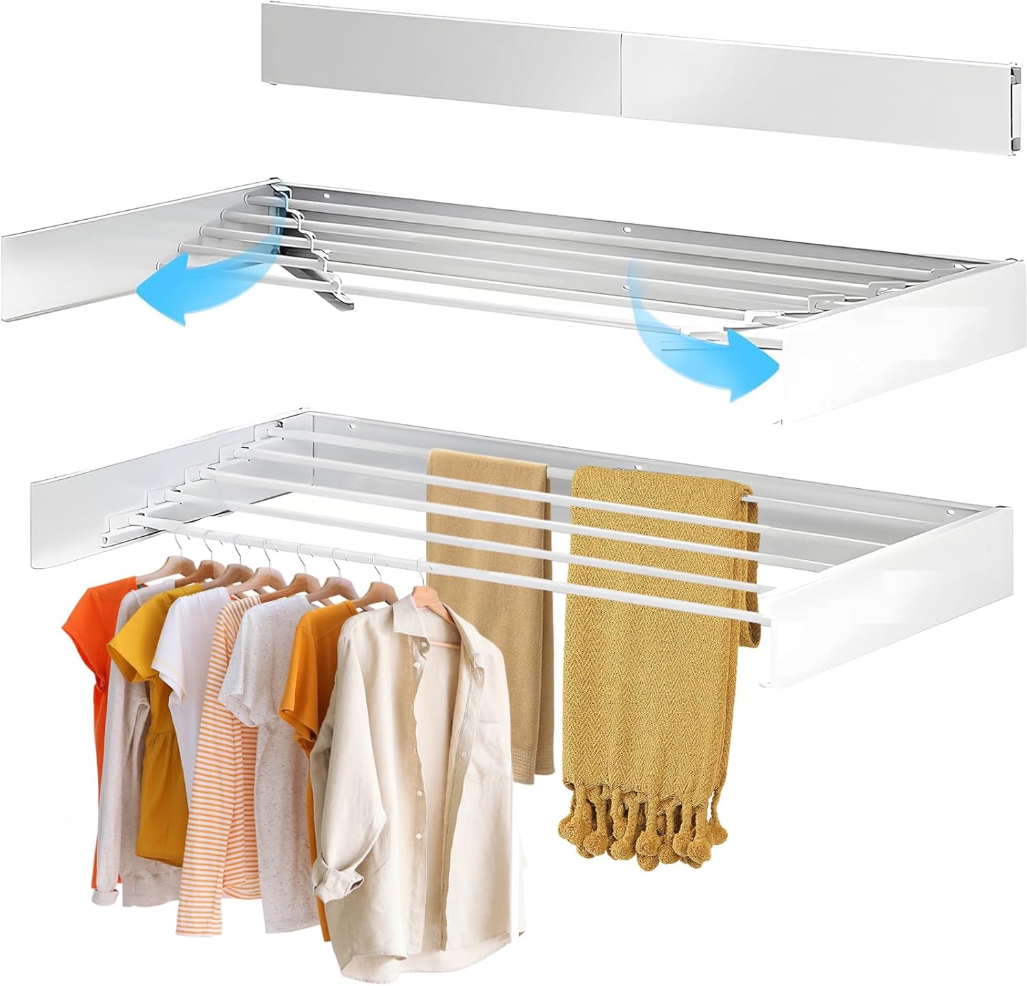 Foldable Wall-Mounted Clothes Dryer – Space-Saving Airer
