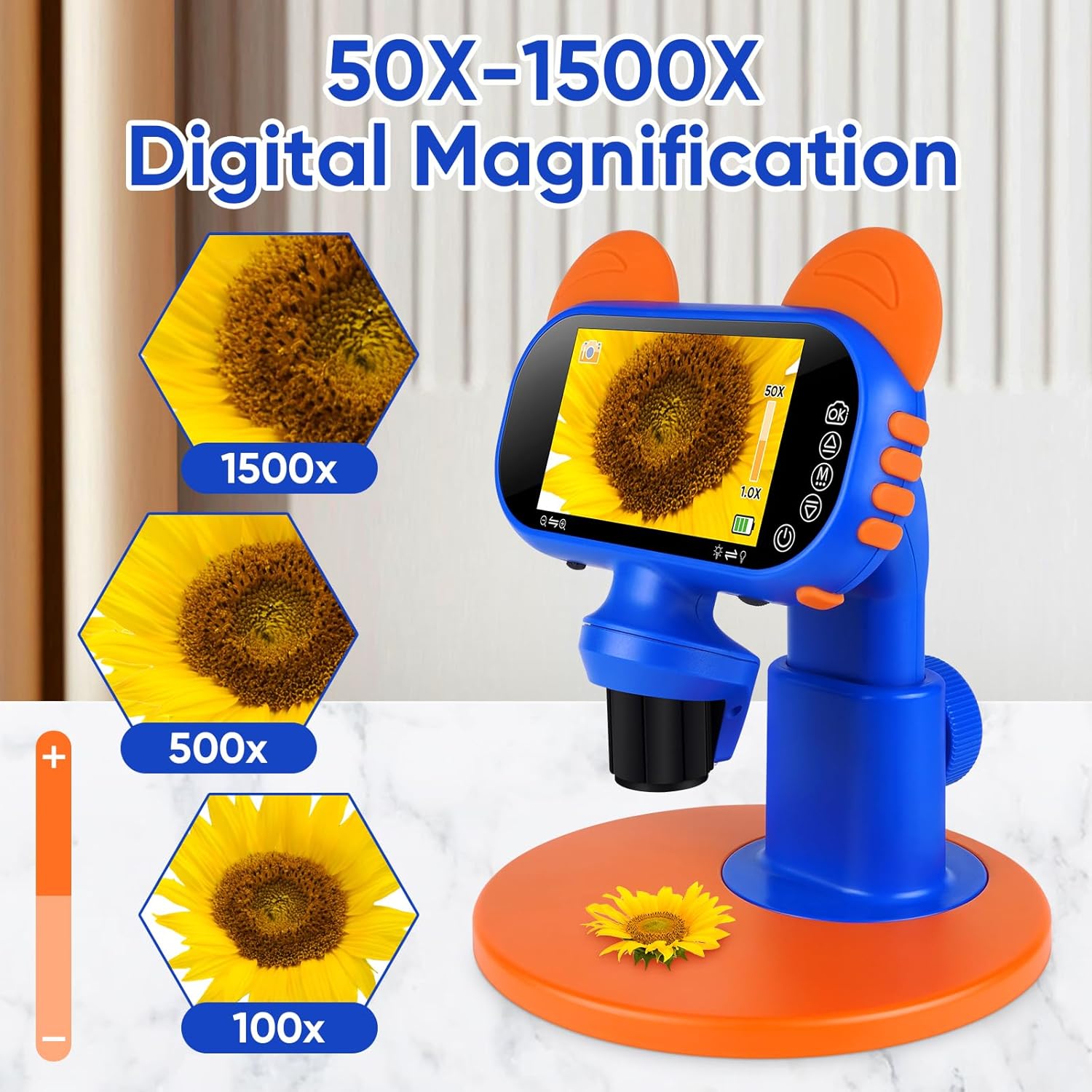 Compact Exploratory Digital Microscope with HD Display