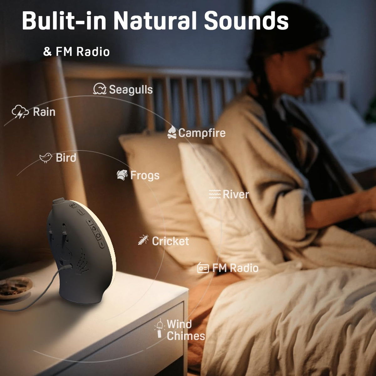 Gentle Wake-Up Light Alarm with Dual Settings