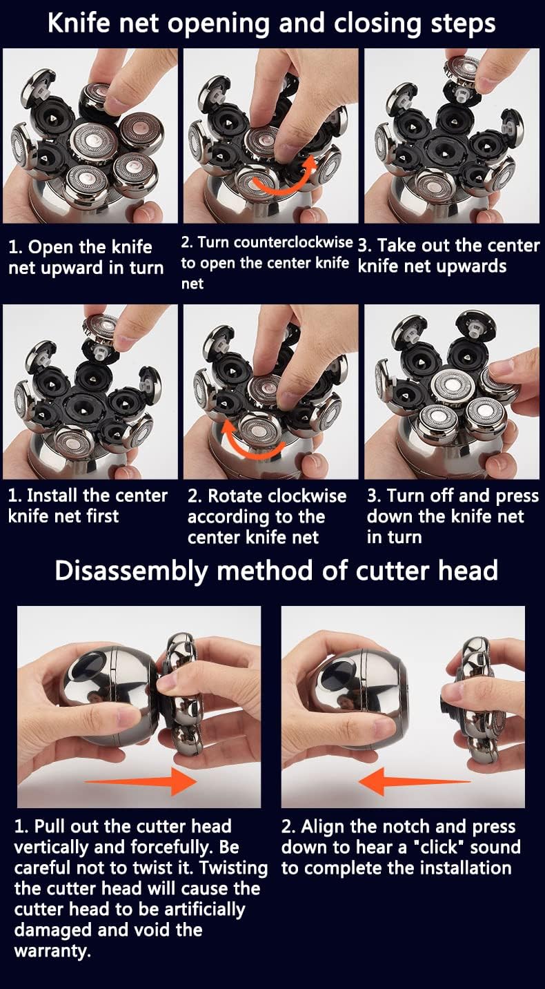 Cordless Precision Head Shaver for Effortless Grooming